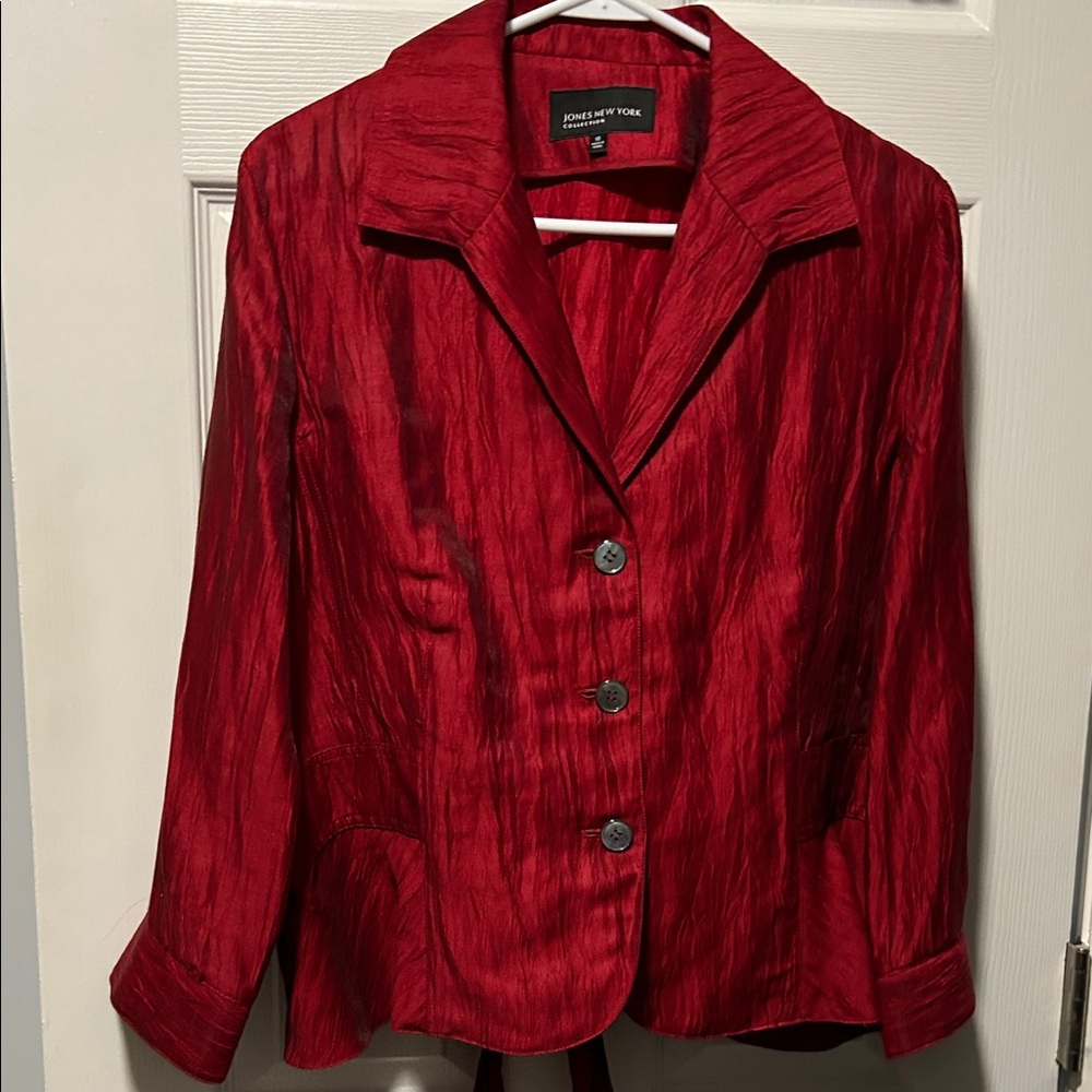 Jones New York Vibrant Red Blazer